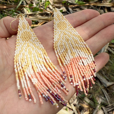 Sunrise Glow Fringe Earrings