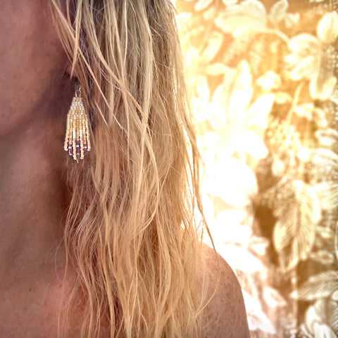 Sunrise Glow Fringe Petite Earrings