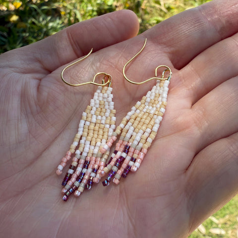 Sunrise Glow Fringe Petite Earrings