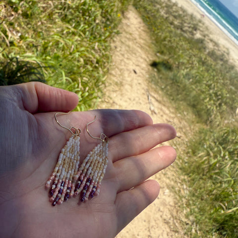 Sunrise Glow Fringe Petite Earrings