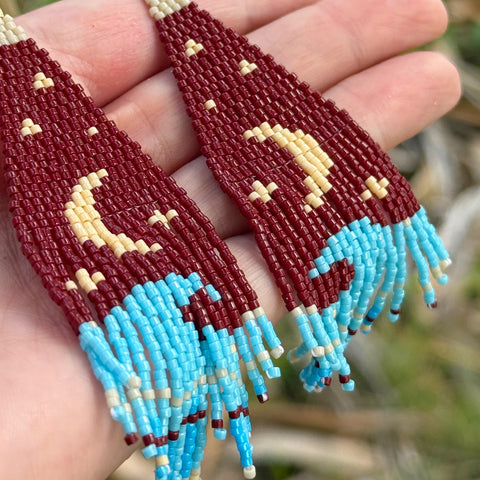 Night Sky Fringe Earrings