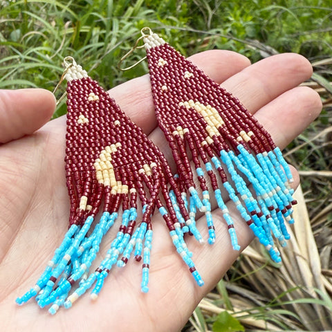 Night Sky Fringe Earrings