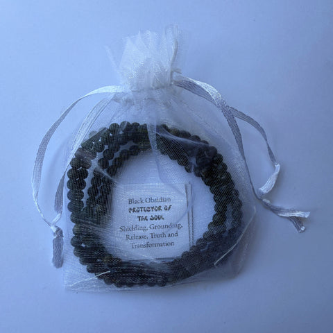 Black Obsidian Bracelet — Petite